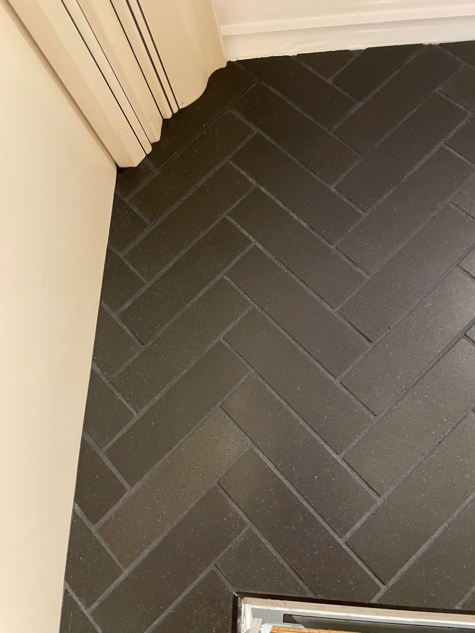Completed flooring installation in living area